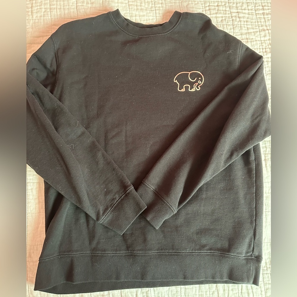 Ivory Ella black sweatshirt, Medium